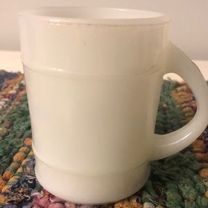 Vintage Fire King coffee cup/ mug. Diner’s mug. Milk glass. 8-10 ounces. Branded